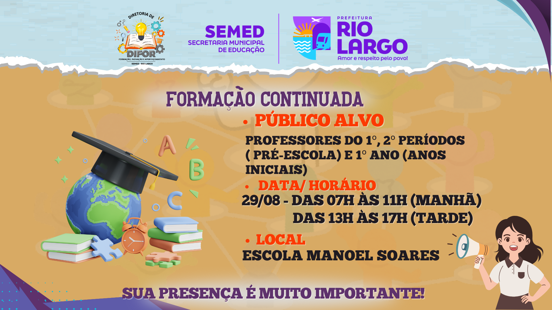 6º CICLO DE FORMAÇÃO CONTINUADA  PARA OS PROFESSORES DOS 1º E 2º PERÍODOS E 1º ANOS DO ENSINO FUNDAMENTAL ANOS INICIAIS